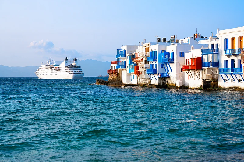 Passengers arriving at Greek ports will now pay a EUR 20 (INR 1,853) fee. The charge will be greater in popular tourism islands like Mykonos, seen here