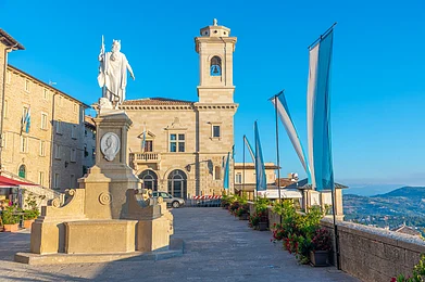 trabantos/Shutterstock : The Piazza della Libertà of the City of San Marino