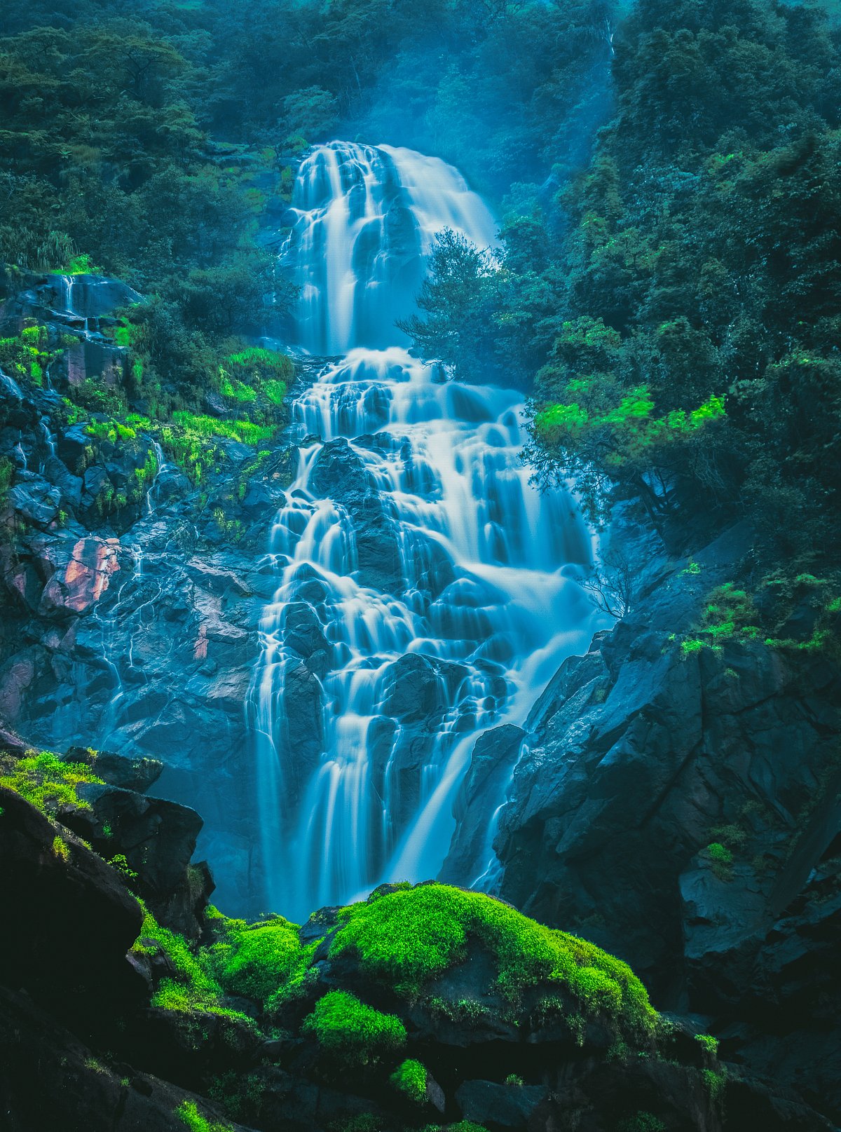 A view of the Dudhsagar Falls on the way from Mumbai to Goa