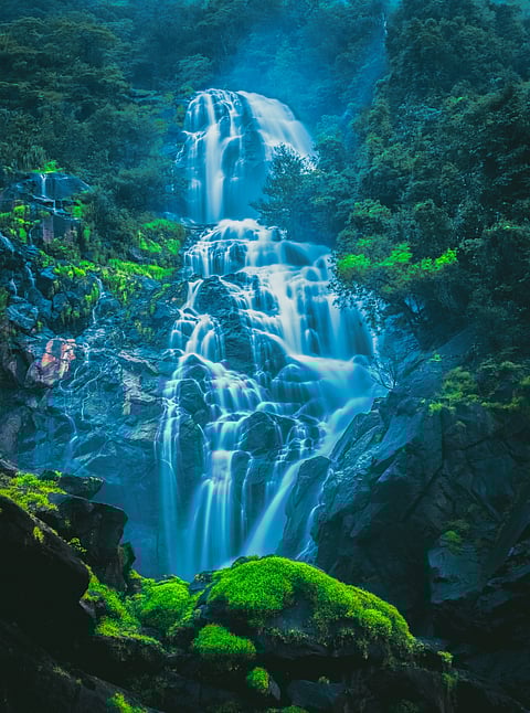 A view of the Dudhsagar Falls on the way from Mumbai to Goa