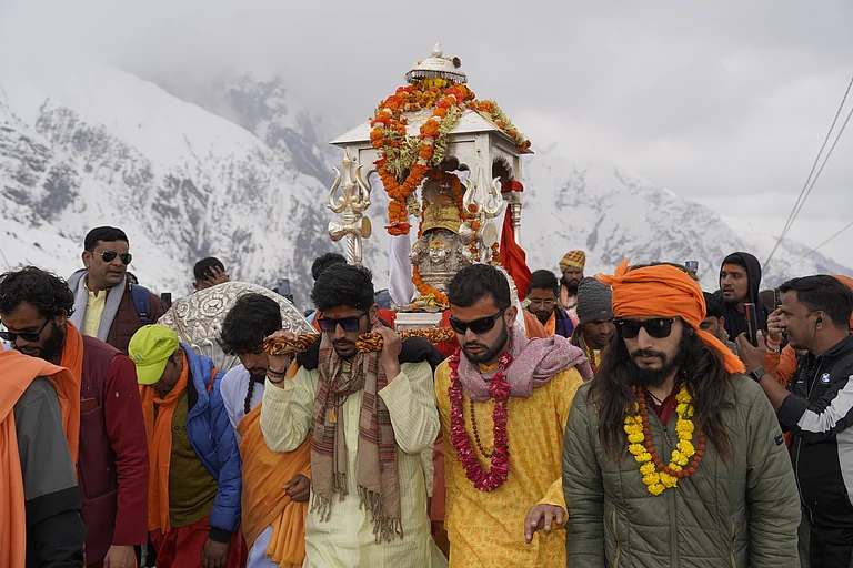 A palanquin carrying a local deity in Uttarakhand - Stocksvids/Shutterstock