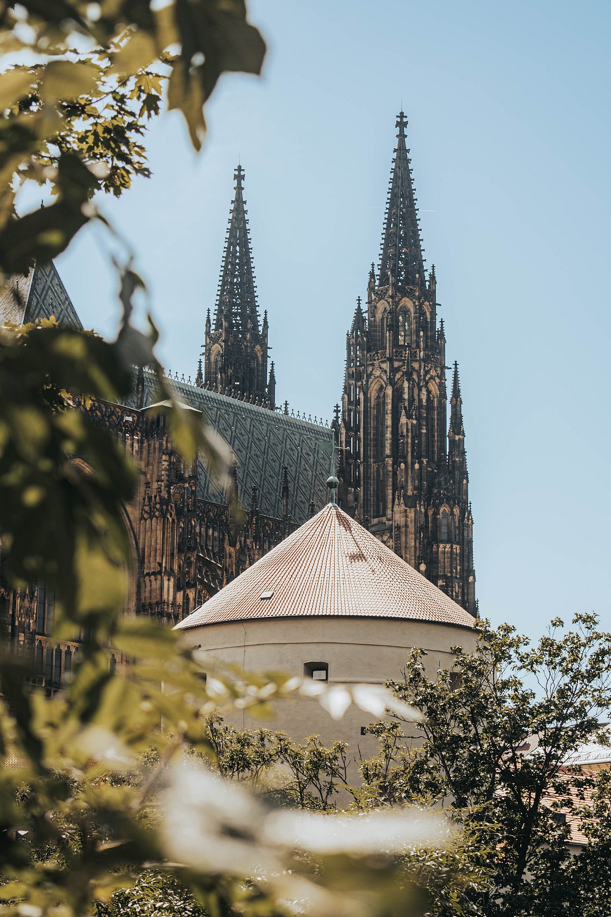 Shutterstock : View of Prague Castle with St. Vitus Cathedral from the Royal Garden