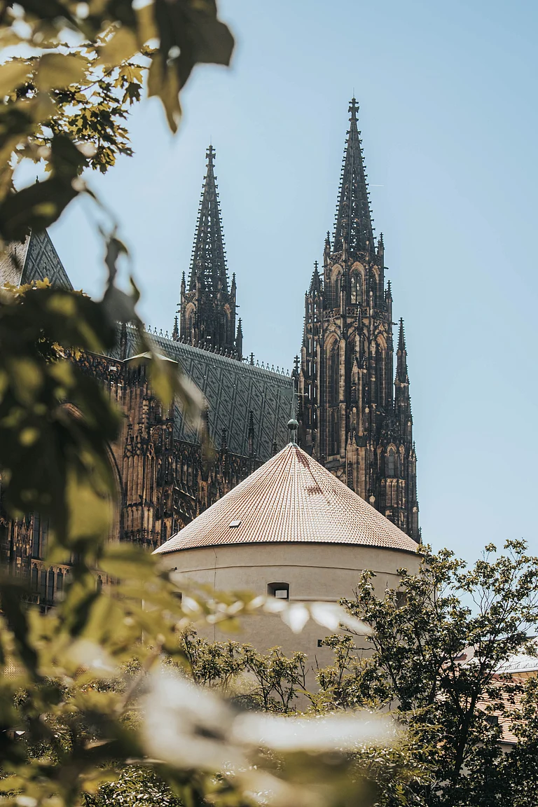 View of Prague Castle with St. Vitus Cathedral from the Royal Garden - Shutterstock