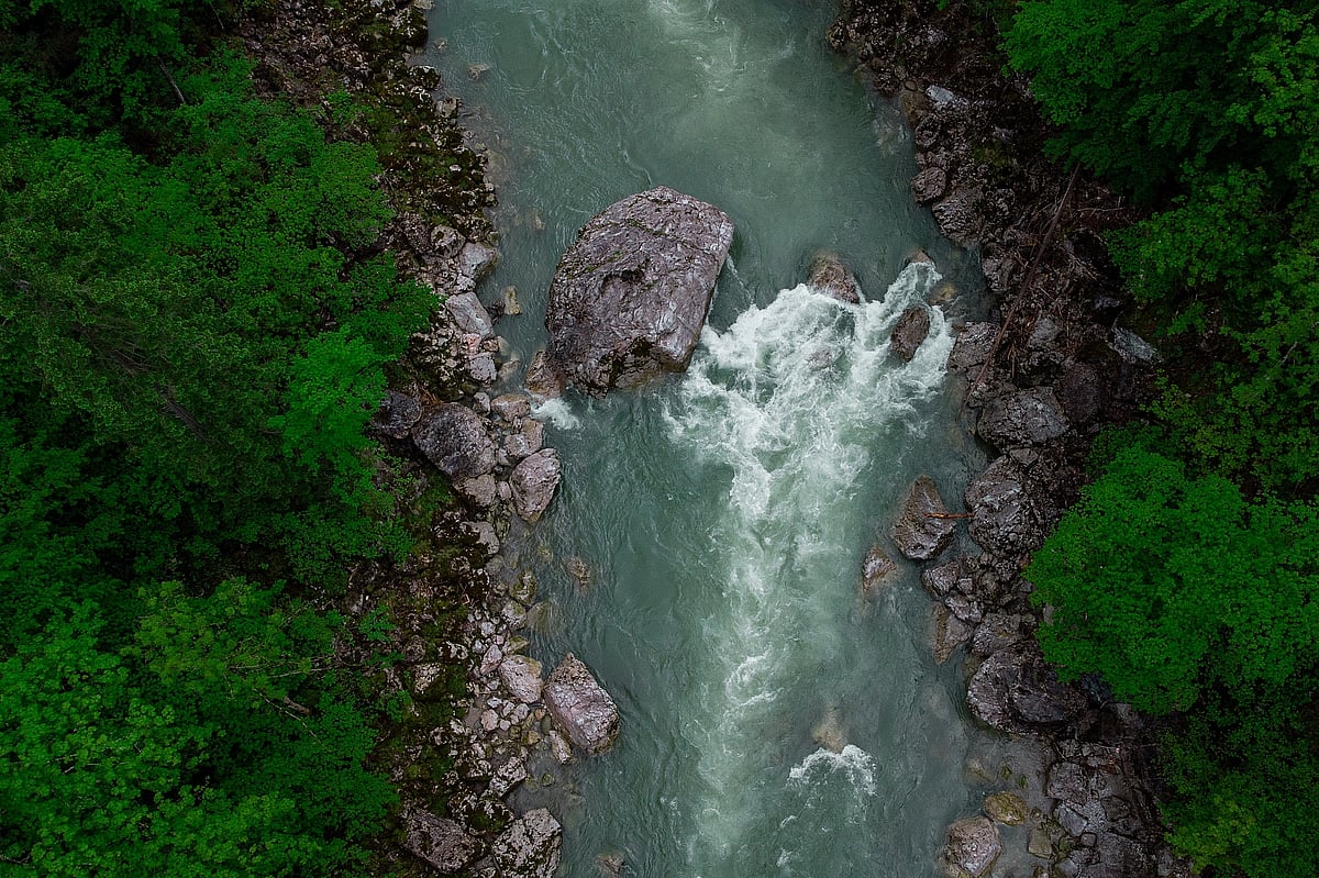 Authorities in Austria are bracing for flooding risks along the Enns River, seen here