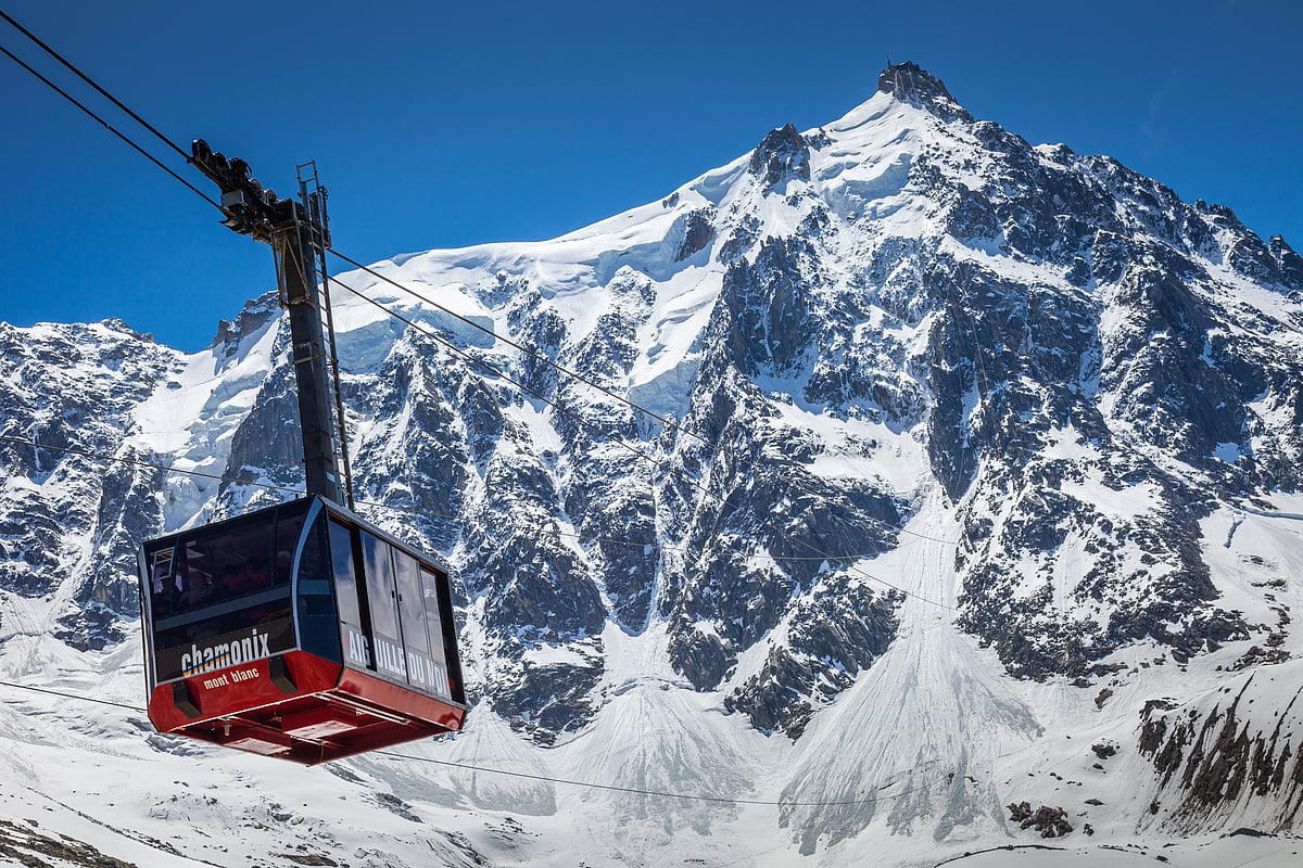 At the Aiguille du Midi, reached by France’s highest cable car in the resort of Chamonix, the temperature dropped to -16°C on September 13