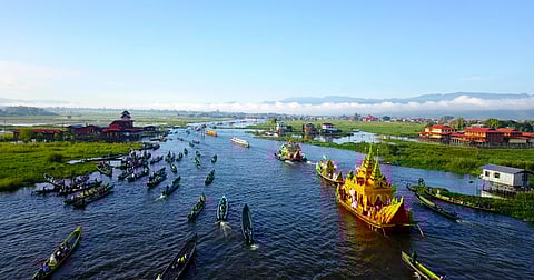 Inle Lake during the Phaung Daw Oo Pagoda Festival