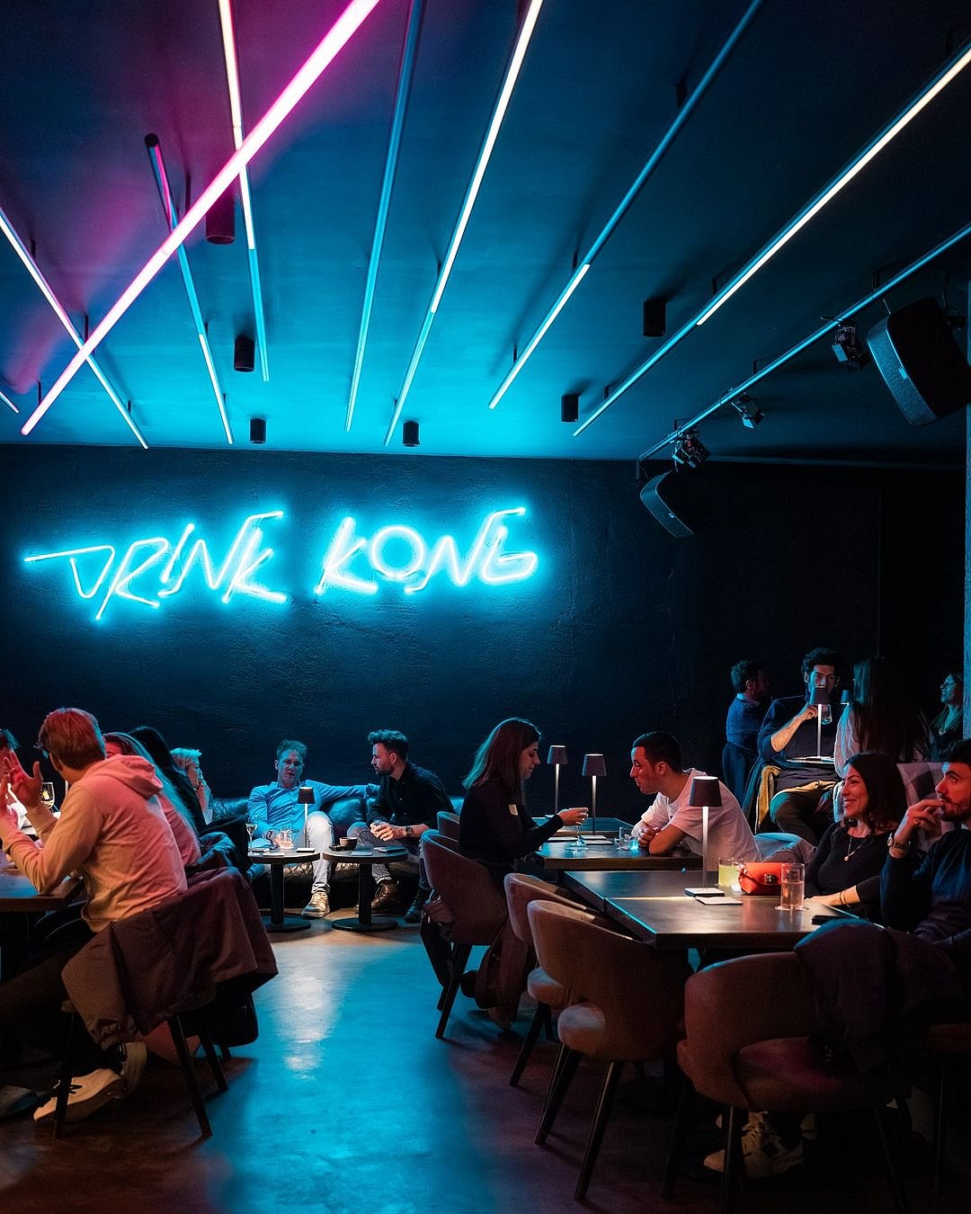 The bar evokes a Blade Runner-esque ambience