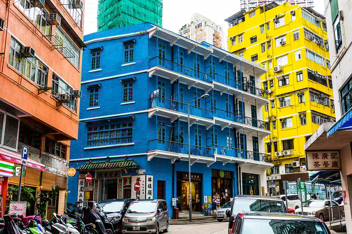 Blue House building in Wan Chai Hong Kong