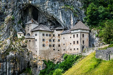 Tomas Zavadil/Shutterstock : Predjama Castle was rebuilt in the 16th century in the Renaissance style