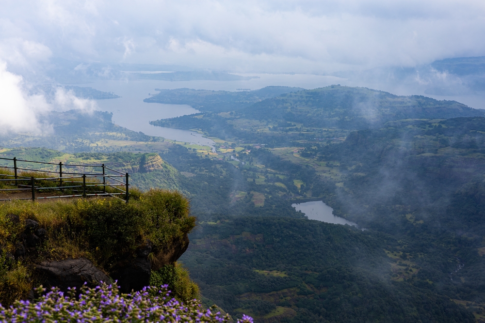 View of Bhandardara from Ratangad Fort, Maharashtra