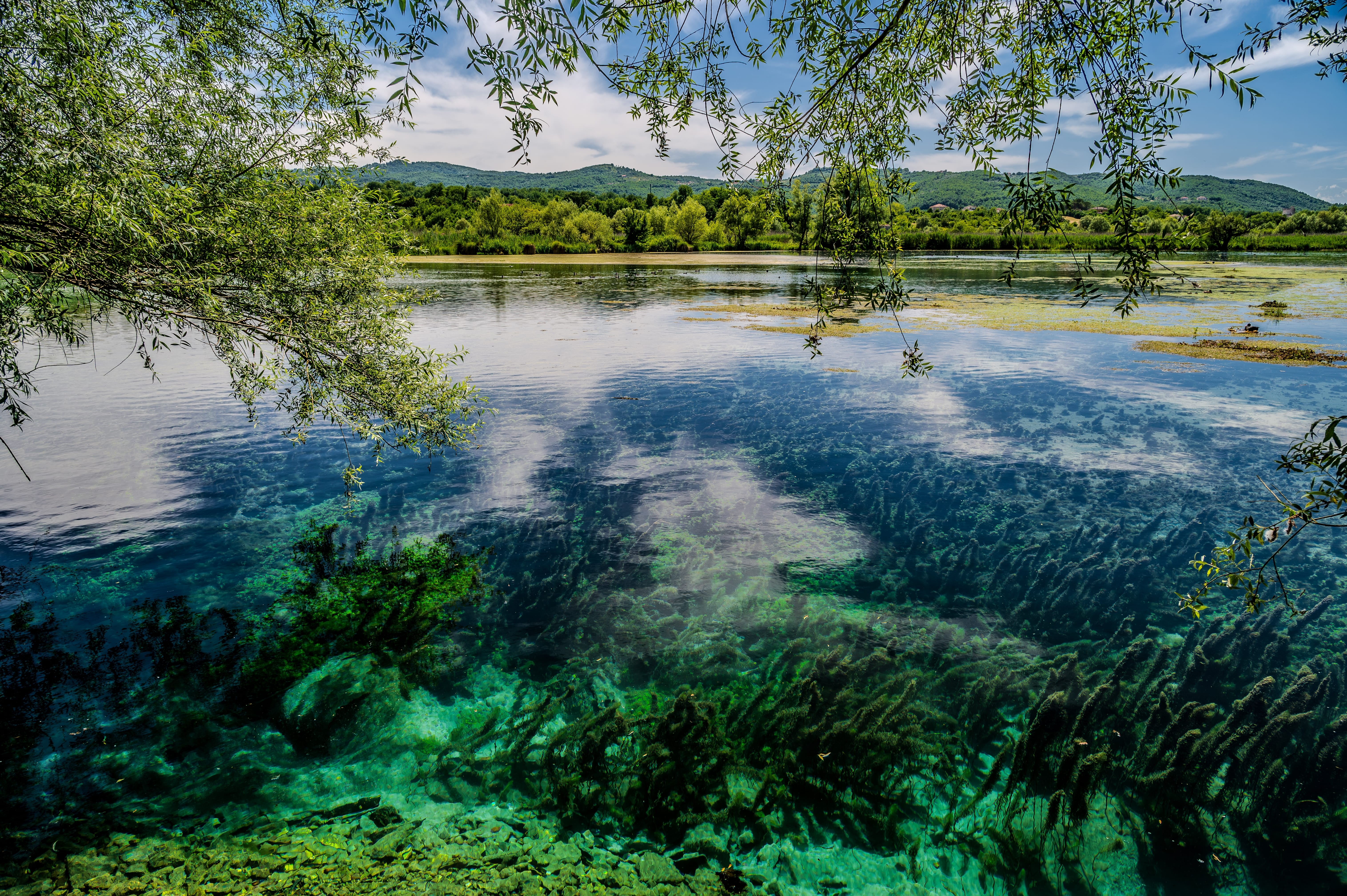 The small and serene Lake Posta Fibreno is home to a natural floating island