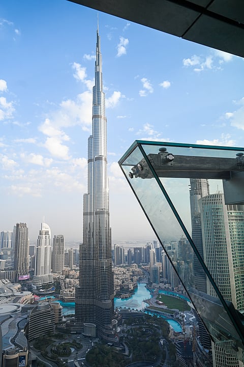 Aerial view of downtown Dubai