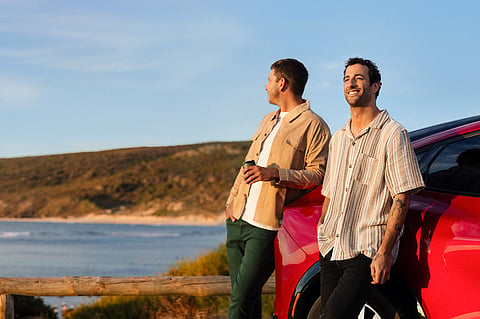 Ricciardo (right) and his best friend Blake
