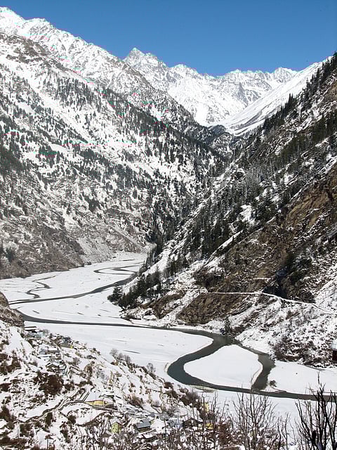 A snow-capped view of Jhala