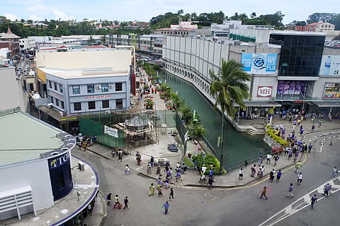An aerial view of Suva Municipal Market 