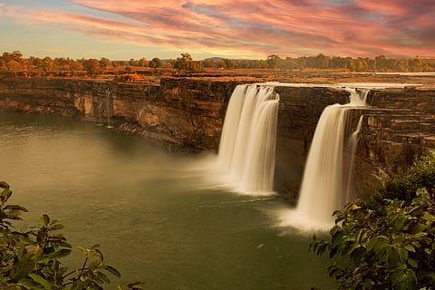 Sunset at Chitrakoot Waterfalls