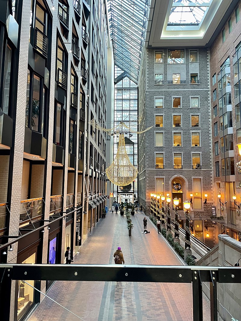 Inside the underground portion of the Centre de commerce mondial de Montréal