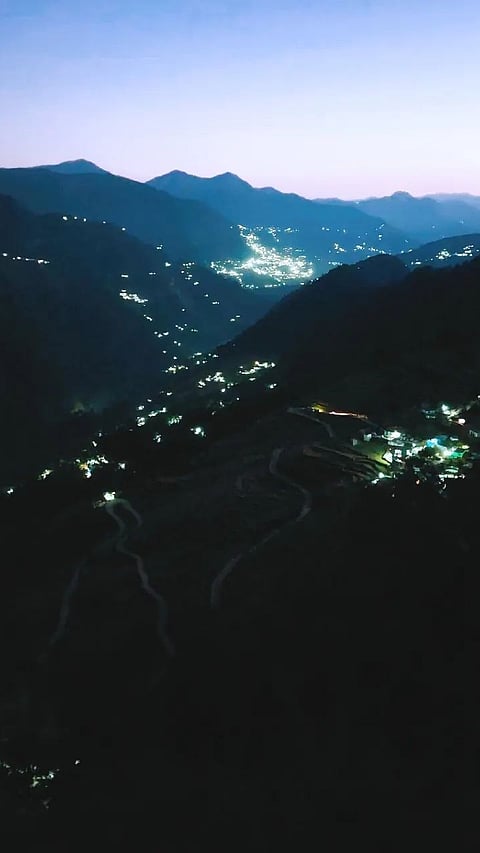 Night view of Kalimath valley
