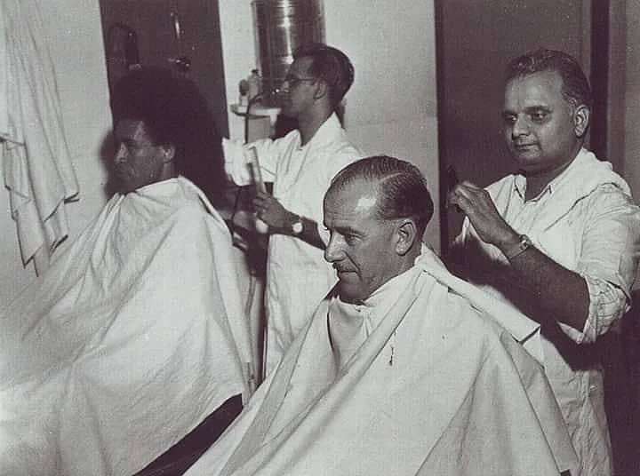 From the Fiji Museum archives: Barbershops were to be found in most of Fiji’s towns and townships in the Forties and Fifties. This one, located in Suva and known as Sital’s was used by Rob Wright and his seven sons for many years.