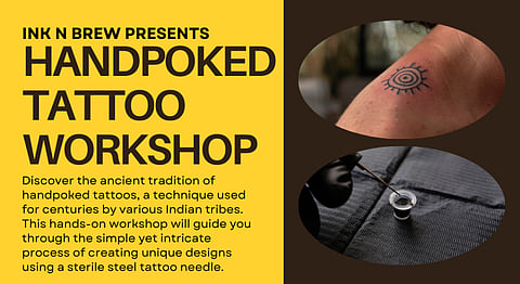 Hand-poked tattoos are common in many Indian tribes