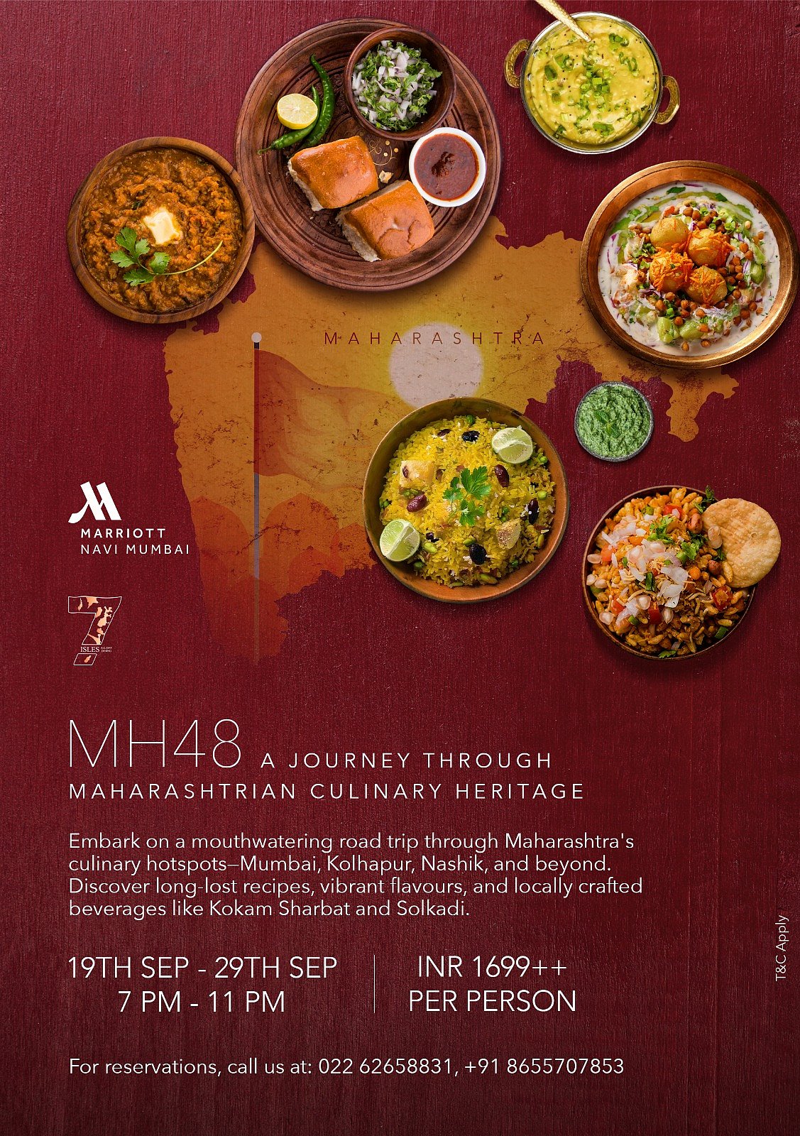 The MH 48 – A Journey Through Maharashtrian Culinary Heritage brings together an eclectic mix of long-lost recipes and classic Maharashtrian dishes for guests to enjoy