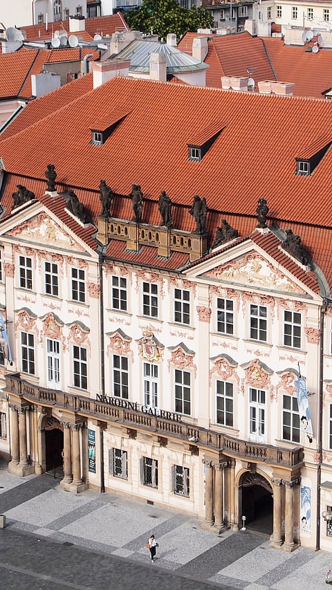 A view of Kinský Palace, Prague