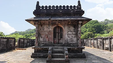 Shutterstock : Front View of main centre of Srikantheswara Temple, Kavaledurga Fort