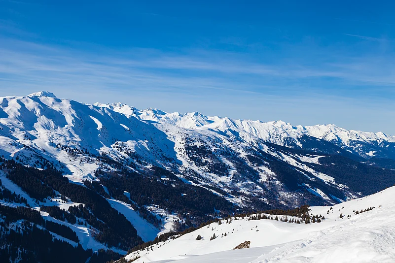 The French Alps as seen from Courchevel 1850