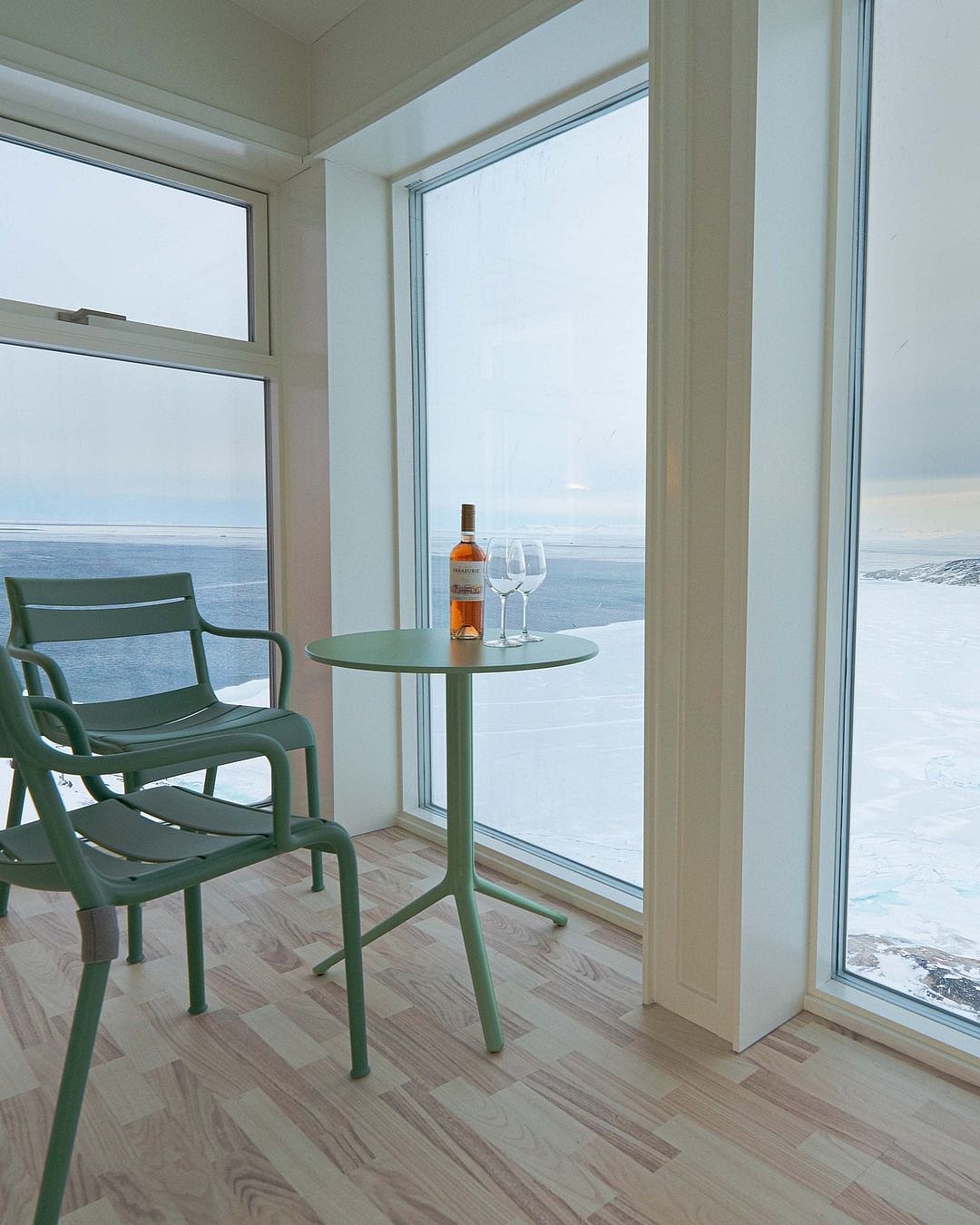 The hotel is situated on the stunning Ilulissat Icefjord in western Greenland