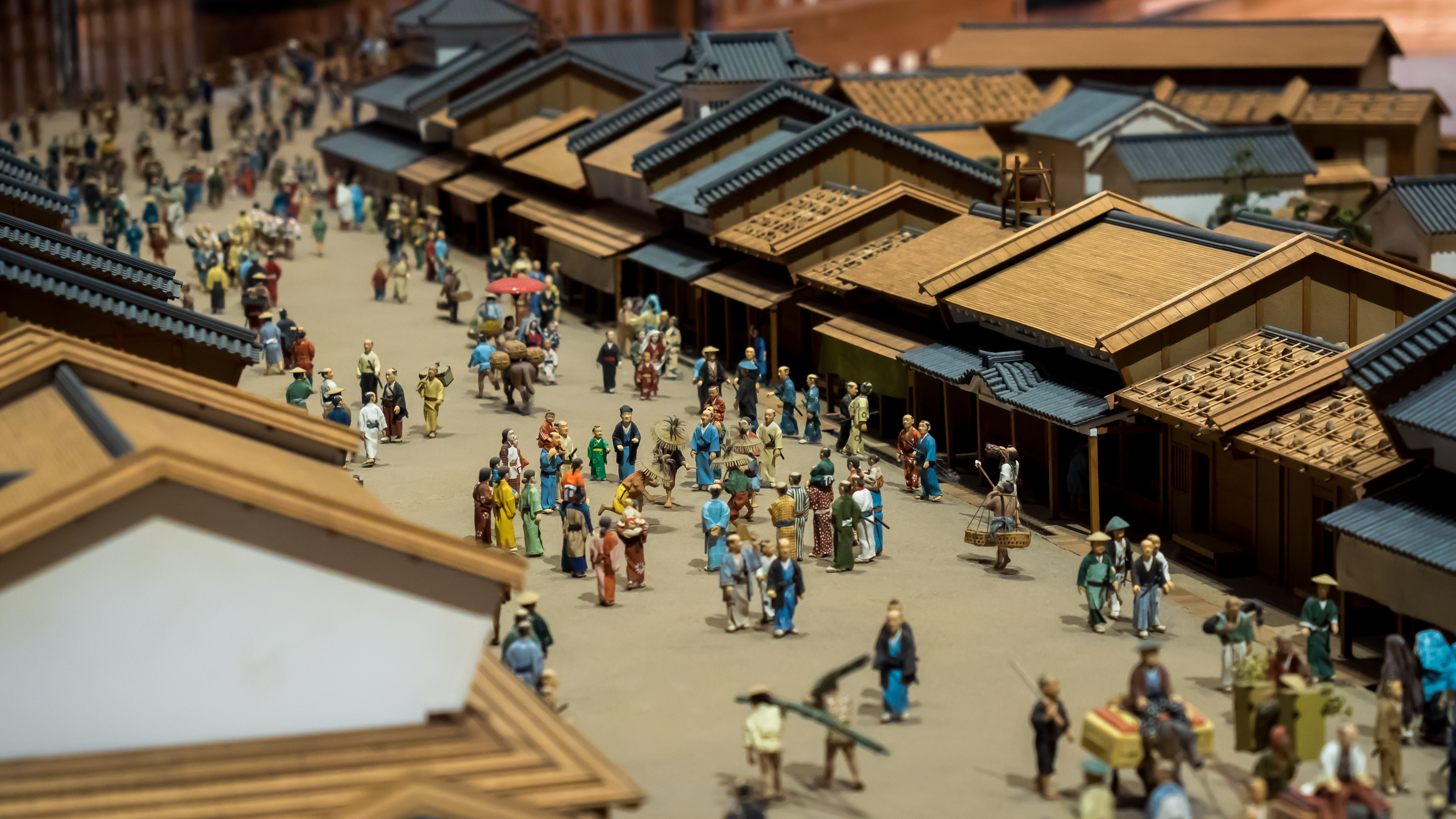 Miniatures inside the Edo-Tokyo Museum, Tokyo
