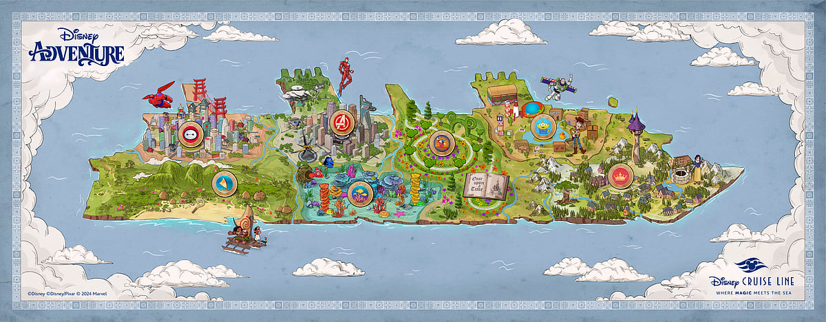 The Adventure Map of the Disney Cruise Line 