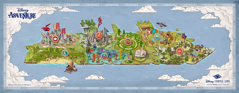 The Adventure Map of the Disney Cruise Line