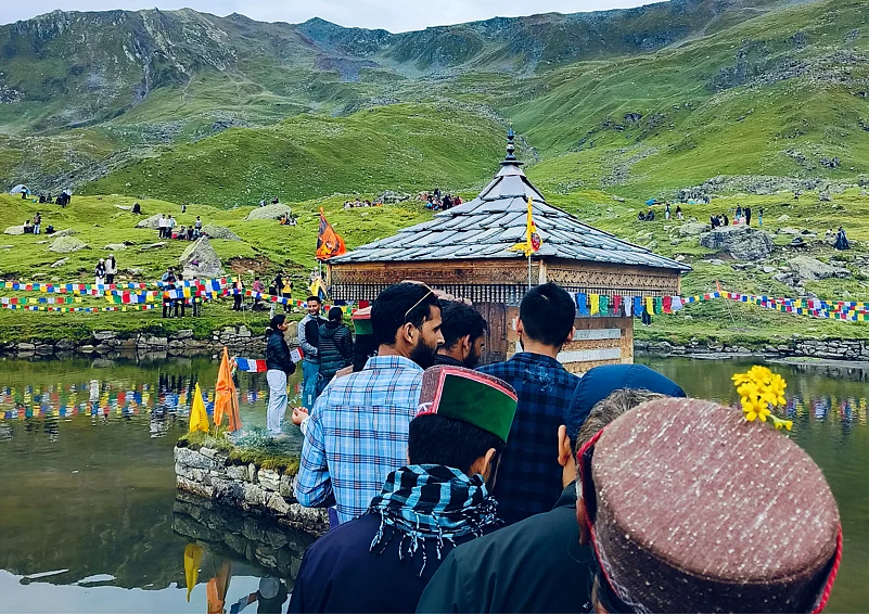 It is said about the holy lake that it was constructed by the Pandavas at the time of exile