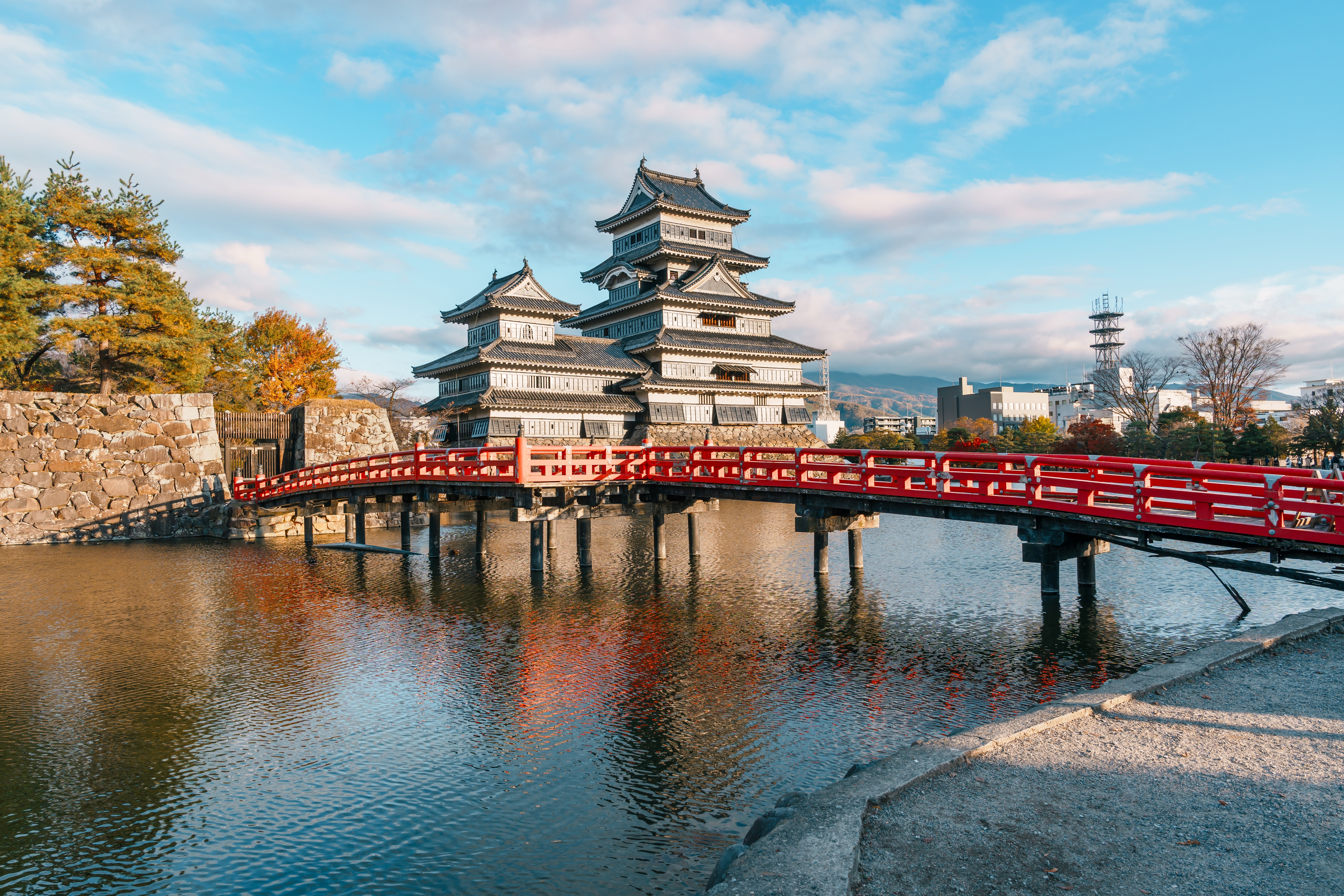 Matsumoto Castle or Crow Castle in autumn