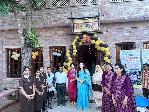AMD Bidisha Mukherjee with the all-women team at Handloom Cafe