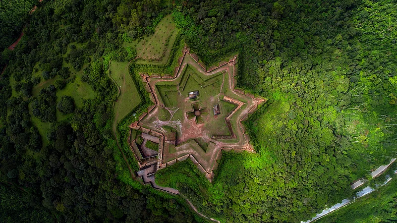 Aerial view of Manjarabad Fort