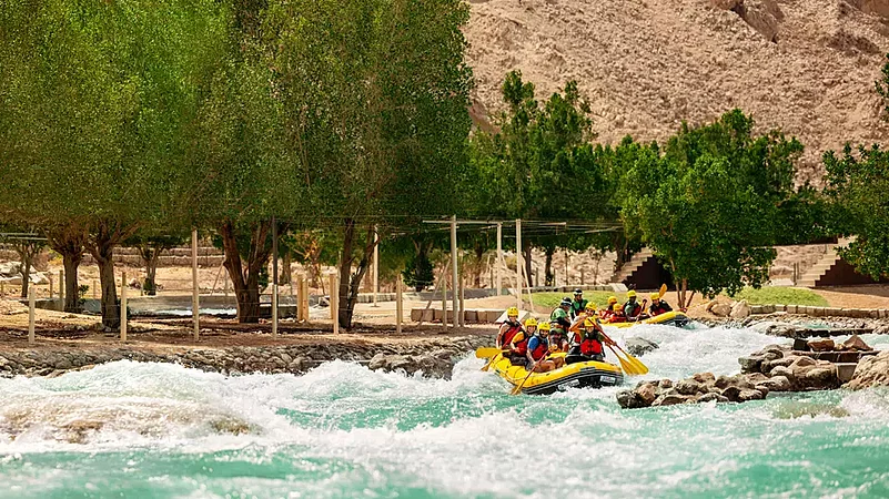 Al Ain Adventure Park is the Middle East’s first human-made whitewater rafting channel