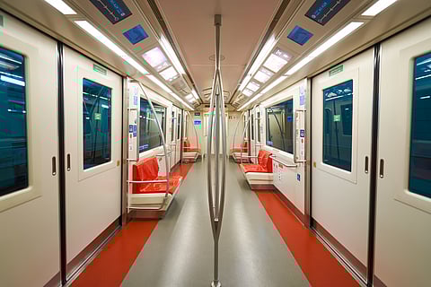 Interior of the APM serving Dubai International Airport