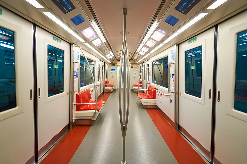 Interior of the APM serving Dubai International Airport