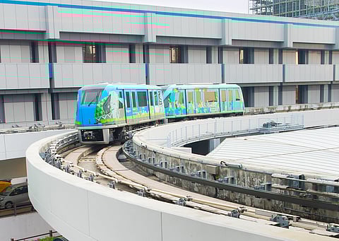 The Changi Airport Skytrain at Singapore Changi Airport