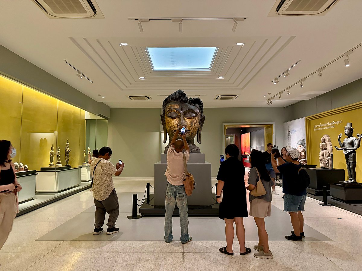 People at an art exhibition