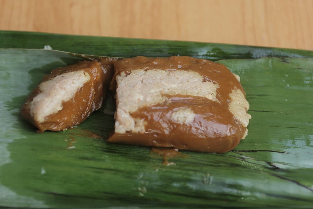 The bananas natural taste is complemented by the creamy coconut sauce