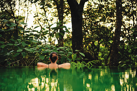 The swimming pool at Wayanad Wild, CGH Earth
