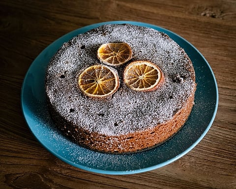 Baked Fijian purini coconut cake 