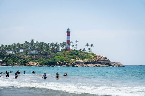 Lighthouse Beach is the most well-known section of Kovalam Beach