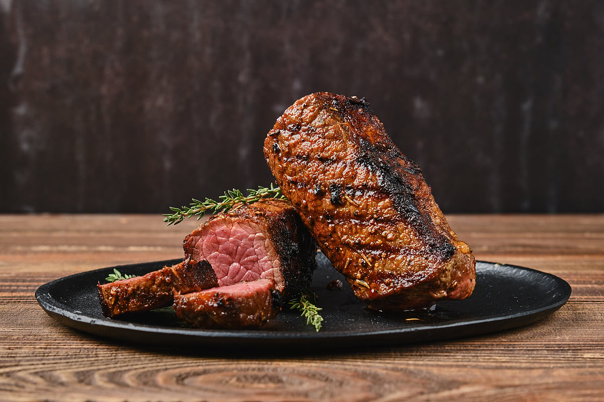 A shot of meat brisket 