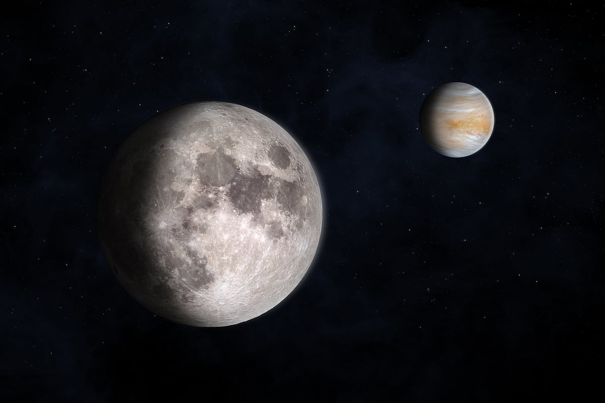 A Conjunction Of The Moon And Venus