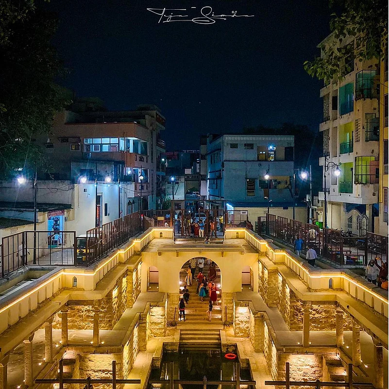 The restored Bansilalpet Stepwell in Hyderabad