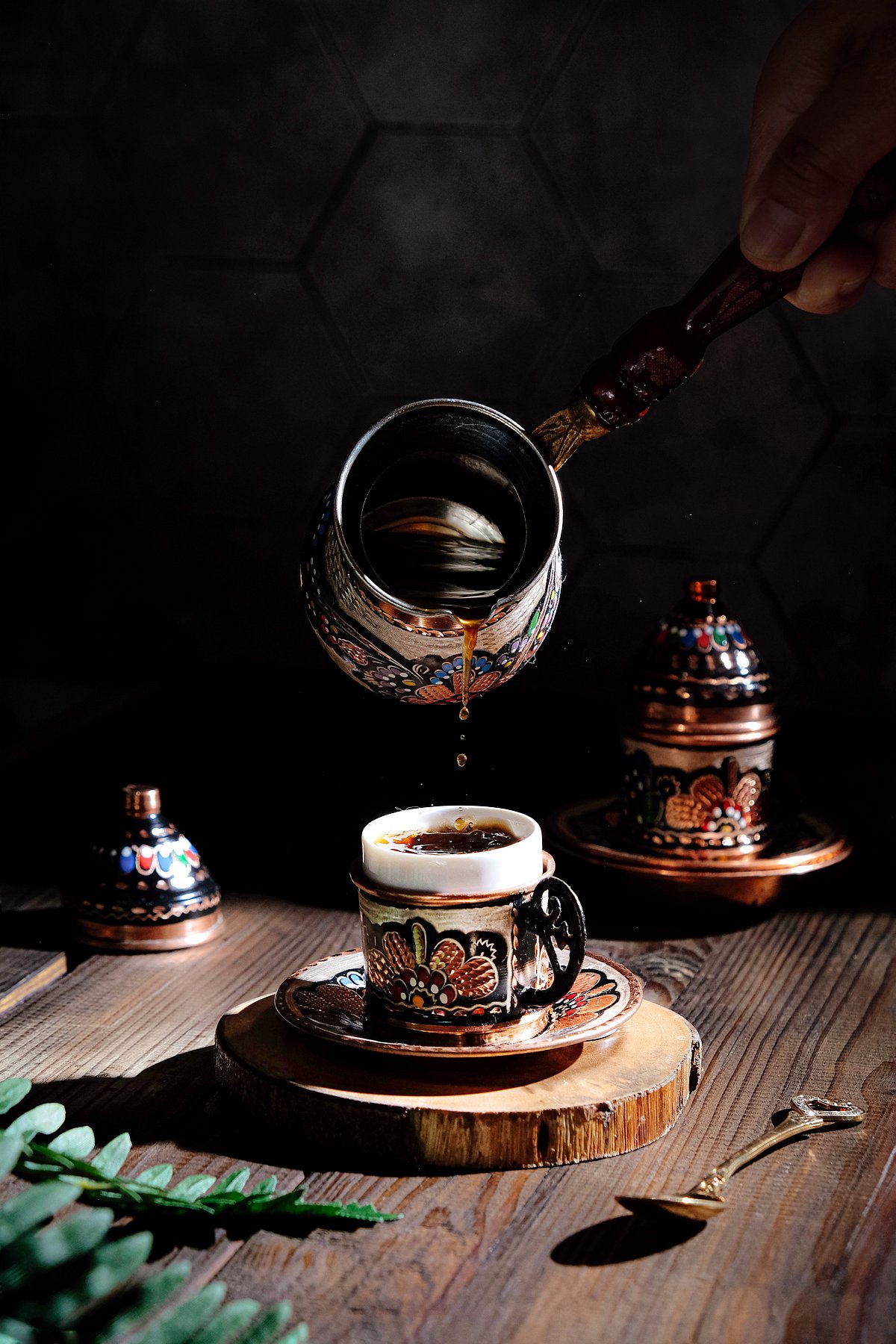 Shutterstock : A shot of Turkish Coffee being served