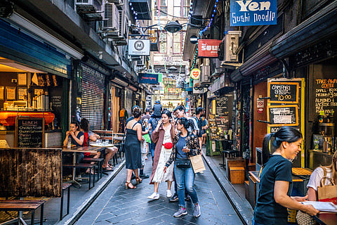 People hanging out in Melbourne's laneways